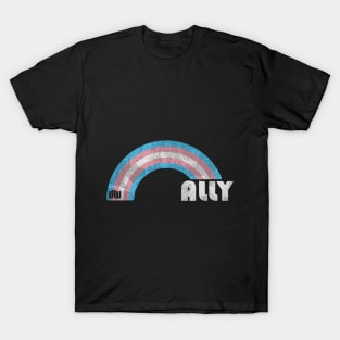 Grunge Transgender Pride - Ally T-Shirt